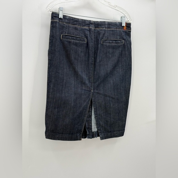 7 For All Mankind Denim Skirt with Ruffle Front Button Detail Size 29 - Picture 7 of 14